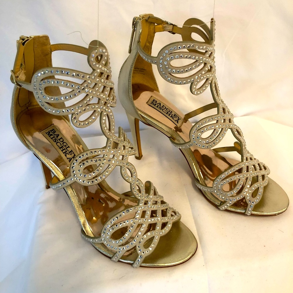 Badgley Mischka, gold, 7